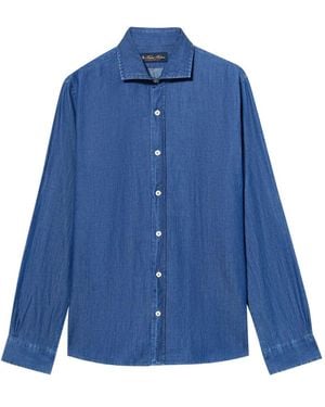 Brooks Brothers Spread-Collar Denim Shirt - Blue