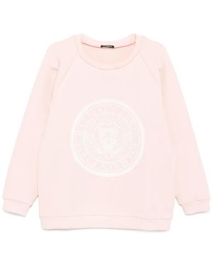 Balmain Printed Logo Sweatshirt - Pink