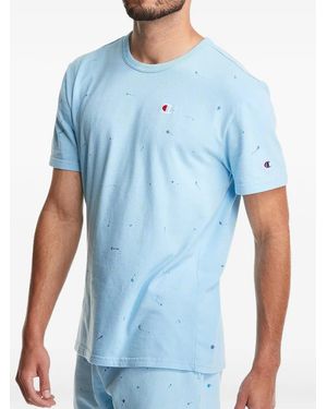Champion Paint-Splatter Heritage T-Shirt - Blue