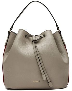 Bally Handtasche Aus Leder - Grau
