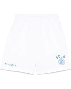 Sporty & Rich Cotton Shorts - White