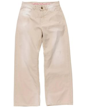 Stockholm Surfboard Club Wide-Leg Trousers - Natural