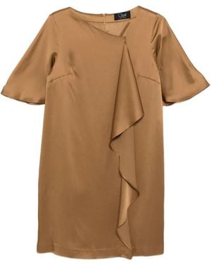Clips Minikleid Mit Rüschen - Braun