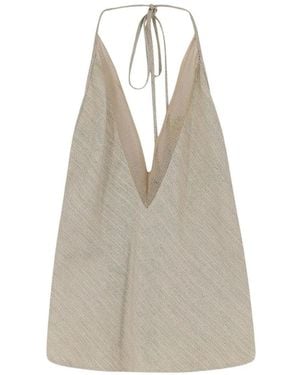 Alysi V-Neck Top - White