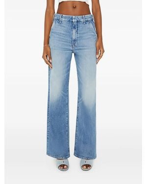 Mother Jeans A Gamba Ampia - Blu