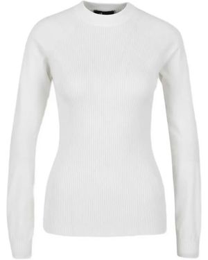 Moncler Crew Neck Jacquard Logo Jumper - White