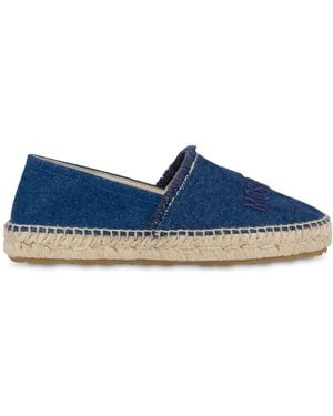 Love Moschino Espadrilles Con Ricamo - Blu