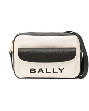 Bally Bar Daniel Logo-Print Crossbody Bag - Grey
