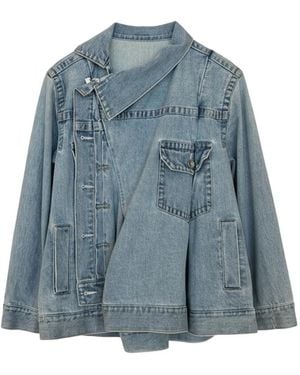Sacai Asymmetric Denim Jacket - Blue