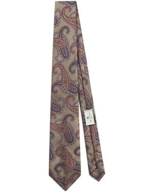 Etro ペイズリー ネクタイ - ホワイト