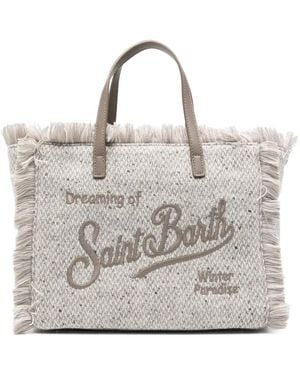 MC2 Saint Barth Borsa Tote Colette Con Frange - Grigio