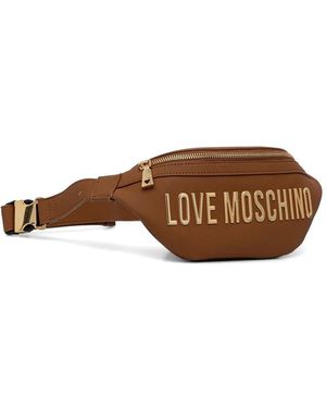 Love Moschino Logo-Detail Buckle Belt Bag - Brown