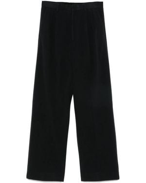 AURALEE Wool Flannel Trousers - Black