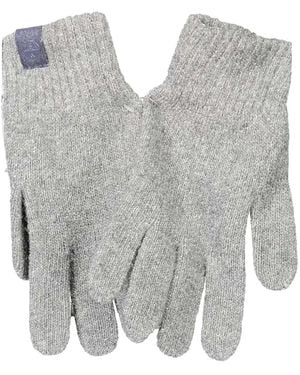 North Sails Logo-Patch Knit Gloves - Gray