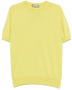 Canali Fine-Knit T-Shirt - Yellow