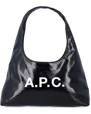 A.P.C. Bolso Ninon Mini Con Asa - Negro
