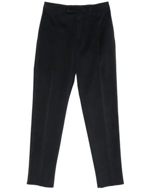 Caruso Pantalones De Vestir Con Pinzas - Negro