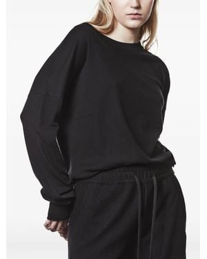 Thom Krom Dropped-Shoulder Long-Sleeved T-Shirt - Black