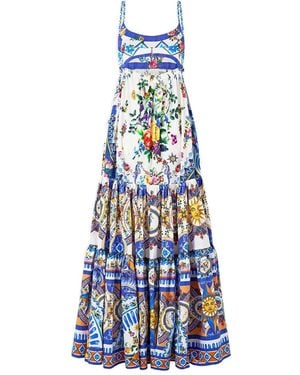 CAMILLA Tiles Darls Long Dress - Blue