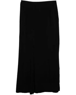 Yohji Yamamoto Jupe Fendue À Empiècements - Black