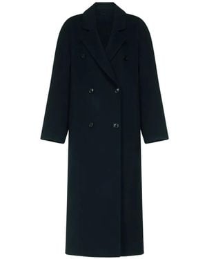 Loulou de Saison Doppelreihiger Mantel Mit Fallendem Revers - Blau