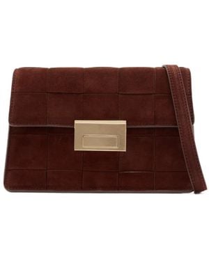 Loeffler Randall Delphine Woven Suede Shoulder Bag - Brown