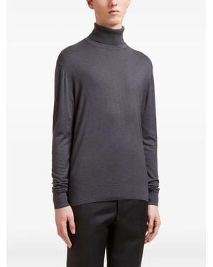 Aiezen Roll-neck ribbed sweater - Gris