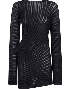 Issey Miyake Pleated Top - Black