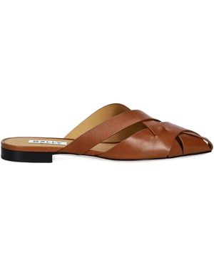 Bally Sylt Brushed Leather Mules - Brown