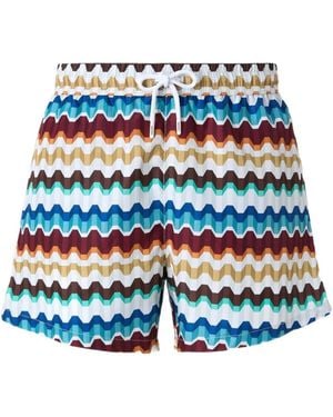 Missoni Bañador Con Estampado En Zigzag - Azul