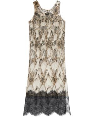 Munthe Lazo Floral-Lace Embellished Maxi Dress - Natural