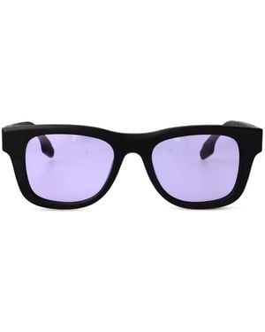 Vision Of Super Way Flame Rectangle Sunglasses - Black