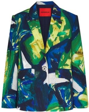 Simon Miller Lennox Floral-Print Blazer - Green