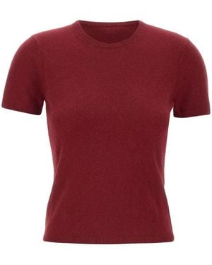 THE GARMENT Como Ribbed Short-Sleeve Sweater - Red