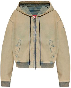 DIESEL Zip-Up Hoodie - Natural