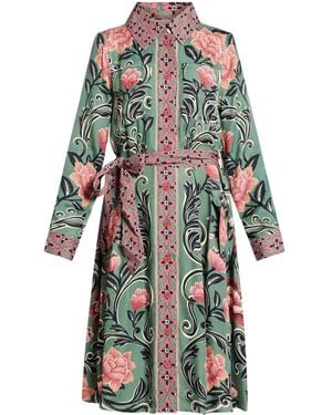 FARM Rio Floral-Print Midi Dress - Green