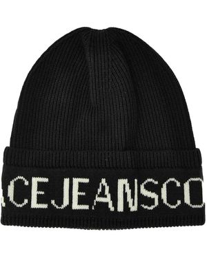 Versace Jeans Couture Berretto Con Logo - Nero