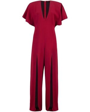 Stella McCartney Satin Jumpsuit - Red
