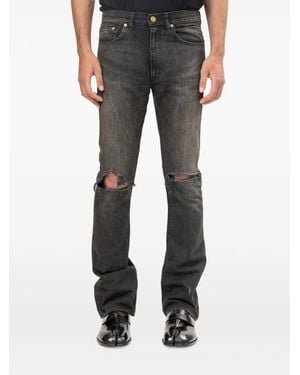 KAMIYA Distressed Slim-Fit Jeans - Black