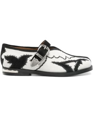 Toga Suede Ballet Flats - Black