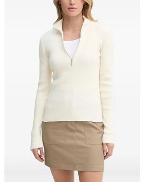Gestuz Jersey con cremallera - Blanco