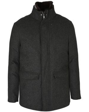 Tombolini Wattierte Jacke Mit Faux-Fur-Besatz - Schwarz