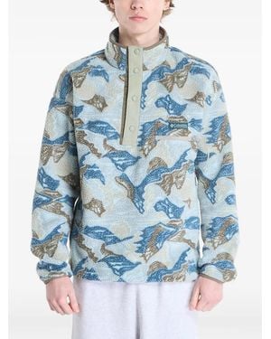 Columbia Patterned Sherpa Sweatshirt - Blue