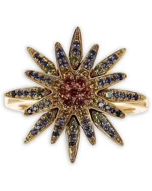 Lisa Nik 18Kt Multi Star Sapphire Ring - Metallic