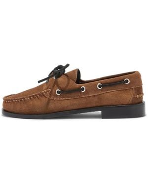Aeyde Harris Lace-Up Loafers - Brown