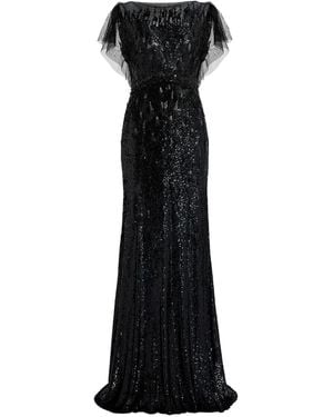 Jenny Packham Bonnie Sequin-Embellished Tulle Dress - Black