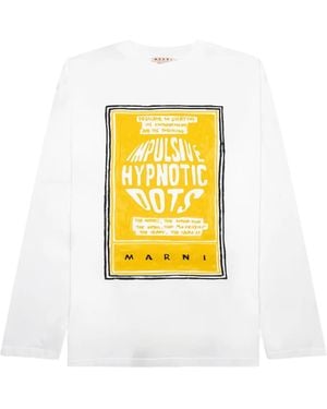 Marni Langarmshirt mit grafischem Print - Weiß
