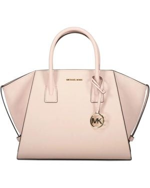 Michael Kors Avril Leather Top-zip Tote Bag - ピンク