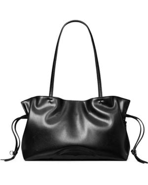 Tory Burch Small Ella Natuura Drawstring Tote - Black