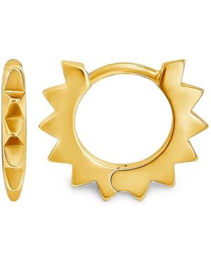 Dower & Hall Star Huggie Hoop Earrings - Metallic